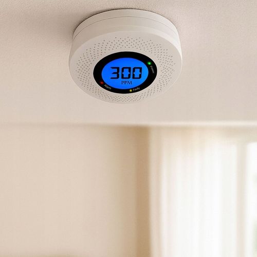 CZUJNIK CZADU DYMU DETEKTOR TLENKU WĘGLA CO GAZU POŻARU OGNIA EKRAN LCD na Arena.pl