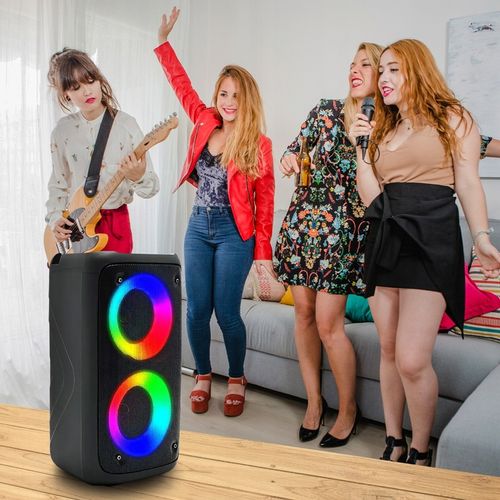 Głośnik Bluetooth Boombox Mobilny USB RADIO LED Bezprzewodowy Przenośny MP3 na Arena.pl