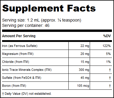 Trace Minerals Research Ionic Żelazo 22 mg 59 ml na Arena.pl