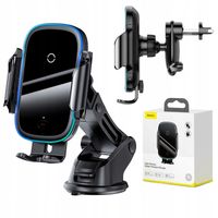 Baseus uchwyt na deskę, kratkę z ładowaniem bezprzewodowym Oi 15W + kabel