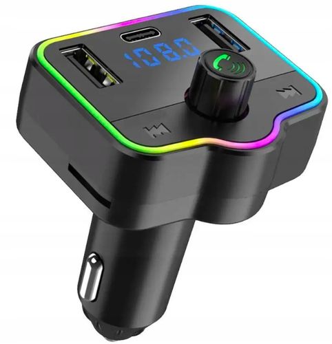 TRANSMITER SAMOCHODOWY BLUETOOTH 5.0 ROZMOWY RADIO 2x USB 1x TYP C PILOT na Arena.pl