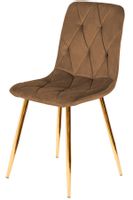 Krzesło tapicerowane BORGO VELVET TRUFLE GLOD