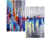 60X60CM ABSTRAKCYJNY WODOSPAD DWU OBRAZ ŚCIAN