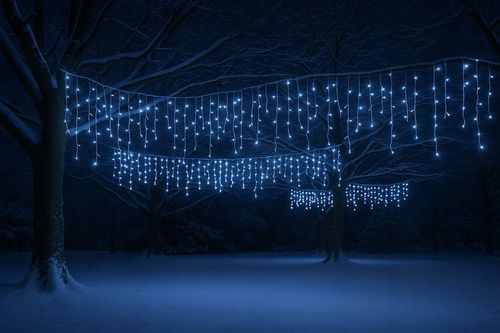 SOPLE 300 LED BIAŁE ZIMNE ZEWNĘTRZNE CHOINKOWE Świąteczne sople dekoracja na Arena.pl