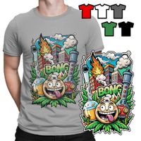 KOSZULKA T-SHIRT MĘSKI WZORY WYBÓR - ZIOŁO BLANT BONGO PREZENT - S