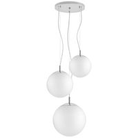 Skandynawska LAMPA wisząca ALUR 10724303 Kaspa hygge OPRAWA kulisty ZWIS kule balls chrom białe