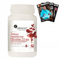 ŻELAZO ORGANICZNE MICROFERR 25 mg 100 TAB ALINESS