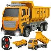 Ciężarówka Budowlana z Wywrotką R/C Sterowana Światła LED Zabawka z Pilotem