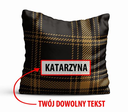 Poduszka Dekoracyjna KRATA  z Twoim napisem KR20 na Arena.pl
