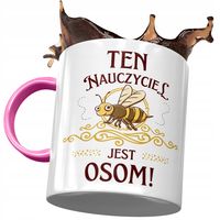 Kubek Różowy Dla Nauczyciela Jest Osom! Prezent Z Nadrukiem Ze Zdjęciem