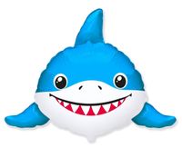 Balon foliowy głowa rekina, 80x70 cm (luz)