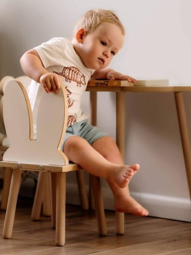 Krzesełko dla dzieci Króliczek białe na Arena.pl