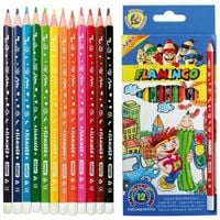 kredki 12kol.flamingo trójkąt.