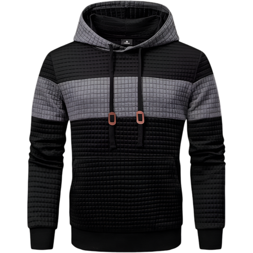 Bluza męska z kapturem czarna kangurka ciepła sportowa casual L wafel na Arena.pl