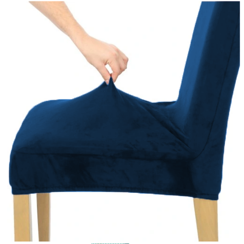 Pokrowiec Na Krzesło Granatowy Welur Elastyczny na Arena.pl