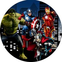 Opłatek na tort AVENGERS Batman Iron Man Hulk Thor CPT. Ameryka Spiderman