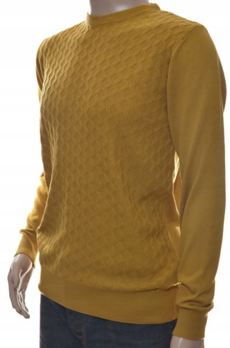 Sweter sweterek męski z kaszmirem 3XL musztarda na Arena.pl