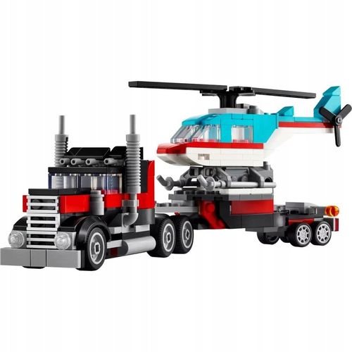 LEGO CREATOR 7+ 3w1 AUTO CIĘŻARÓWKA Z PLATFORMĄ I HELIKOPTER 31146 na Arena.pl