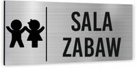 Tabliczka na drzwi informacyjna oznaczenie SALA ZABAW Piktogram Aluminium