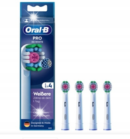 4X 100% ORYGINALNA KOŃCÓWKA ORAL-B 3D WHITE DO SZCZOTECZKI ELEKTRYCZNEJ