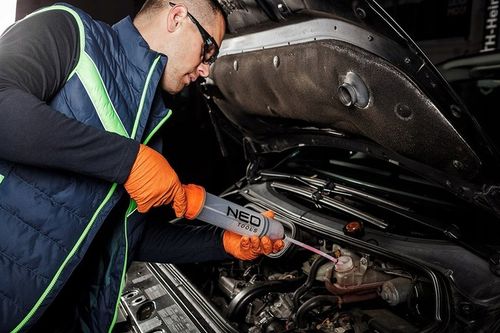 NEO STRZYKAWKA ODSYSARKA OLEJU PŁYN HAMULCOWY PALIWO 500ML WYSYSARKA RĘCZNA na Arena.pl