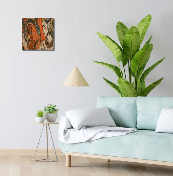 Obraz 30x30cm Czarne Kimono zdjęcie 2