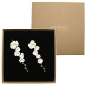 Kolczyki ślubne kwiatowe PEONY gold KOKONET 6-0006