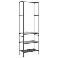 Wieszak na ubrania z półkami Szary dąb sonoma 60 x 30 x 171 cm