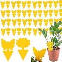 60x ŻÓŁTY LEP DO DONICZEK MOTYL na ziemiórki mszyce muszki owocówki owady