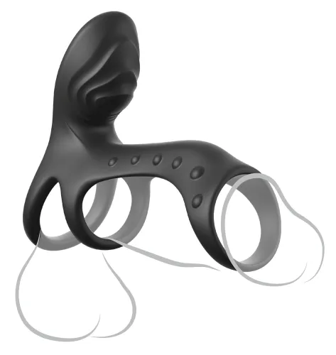 fantasy c-ringz couples cage pro black silikonowy system wibrujący na Arena.pl