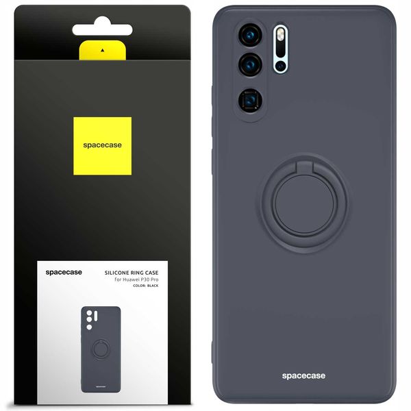 Spacecase Silicone Ring Huawei P30 Pro Black zdjęcie 1