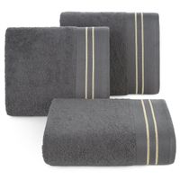 Ręcznik Olivia 30x50 stalowy bawełna frotte 500 g/m² haft