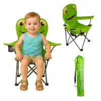 Krzesełko Dziecięce Składane Turystyczne Plażowe Ogrodowe Żaba dla Dziecka