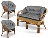 ZESTAW PODUSZKI na MEBLE RATTANOWE FOTELE ŁAWKĘ HUŚTAWKĘ PALETY NOWOCZESNE