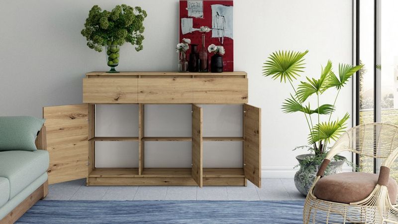 KOMODA 3 DRZWI 3 SZUFLADY ARTISAN KOMPLET zdjęcie 4