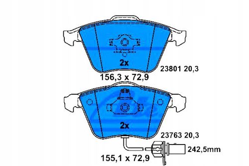 KLOCKI HAM PRZOD AUDI A6 04-11 CZUJ ATE na Arena.pl