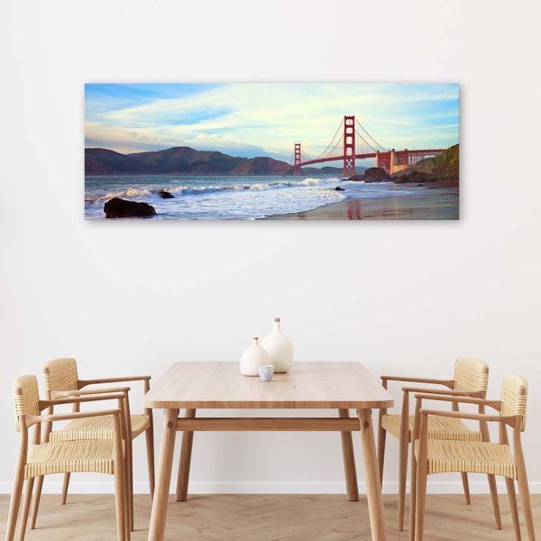 Emaga Obraz na płótnie, Golden Gate Bridge - 120x40 zdjęcie 2