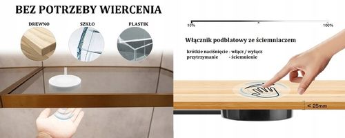 Włącznik ŚCIEMNIACZ PODBLATOWY 12V 5A bezdotykowy na Arena.pl