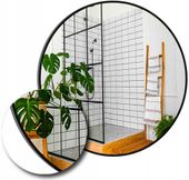 LUSTRO 60 W CZARNEJ RAMIE ALUMINIOWEJ LOFT BEZ OŚWIETLENIA BRAK ŁĄCZEŃ