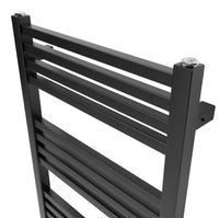 GRZEJNIK ŁAZIENKOWY BIAŁY LOYA CZARNY 80 X 43 CM