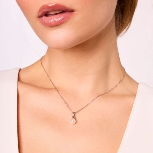 perła ze srebrem - wisiorek próba 925 na Arena.pl