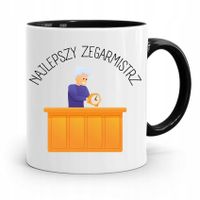 Kubek Czarny Zegarmistrza Najlepszy Zegarmistrz Z Nadrukiem Ze Zdjęciem