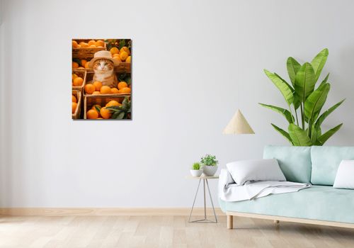 Obraz 50x70cm Kot w Pomarańczach na Arena.pl