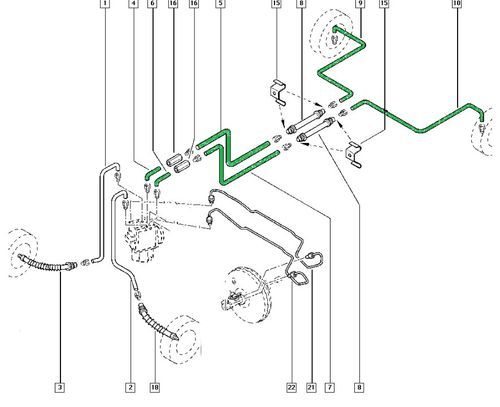 Renault Twingo 2 - zestaw przewodów hamulcowych miedzianych Oś Tylna na Arena.pl