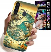 ETUI DO SAMSUNG GALAXY A21 - ZNAK ZODIAKU, RYBA ASTRONOMIA + FOLIA