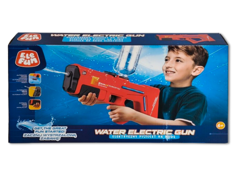 Pistolet na  wodę - Elektryczny 40cm - Czerwony zdjęcie 5