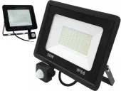 Lampa Halogen Zewnętrzny Naświetlacz Wodoodporny na Garaż 50W IP65 +Czujka