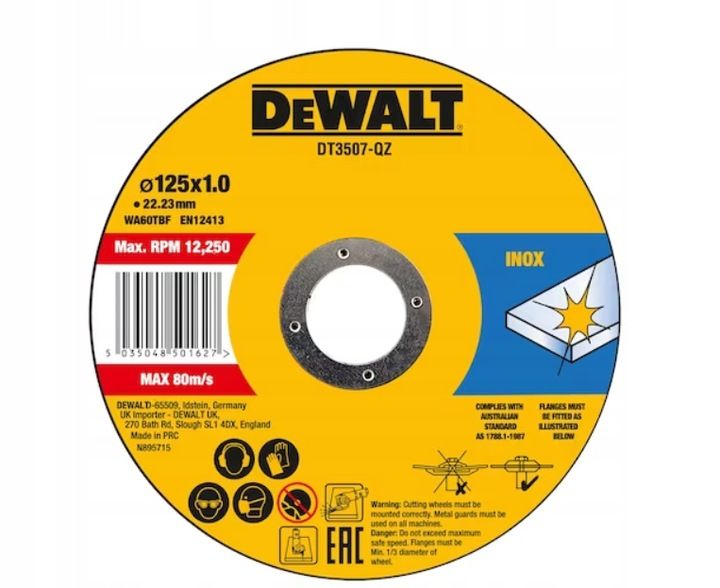 SZLIFIERKA AKUMULATOROWA KĄTÓWKA MOCNA 1280W AKU 2X5AH +10 TARCZ DEWALT zdjęcie 9