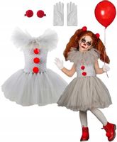 KOSTIUM ARLEKIN KLAUN SUKIENKA TUTU STRÓJ NA HALLOWEEN 122 / 134