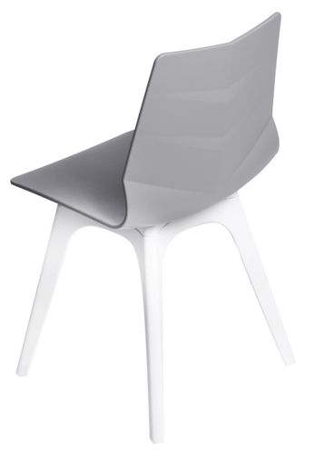 Krzesło Leaf szare, podst. biała D2 na Arena.pl